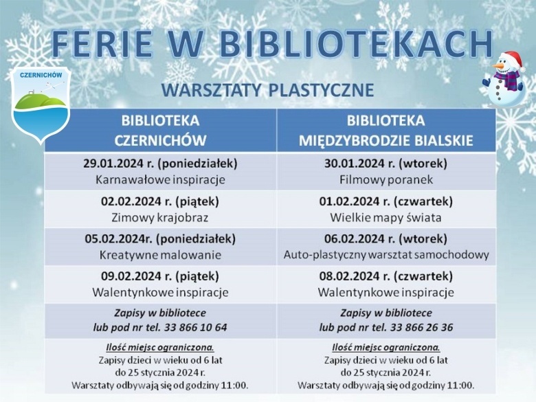 Aktywne Ferie z Gminą Czernichów "Łączymy Pokolenia"